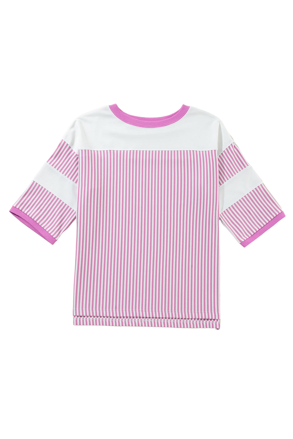 Phalaenopsis Striped Patchwork Oversized Tee