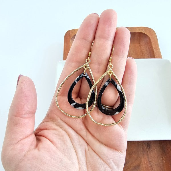 Savannah Earrings - Onyx Black