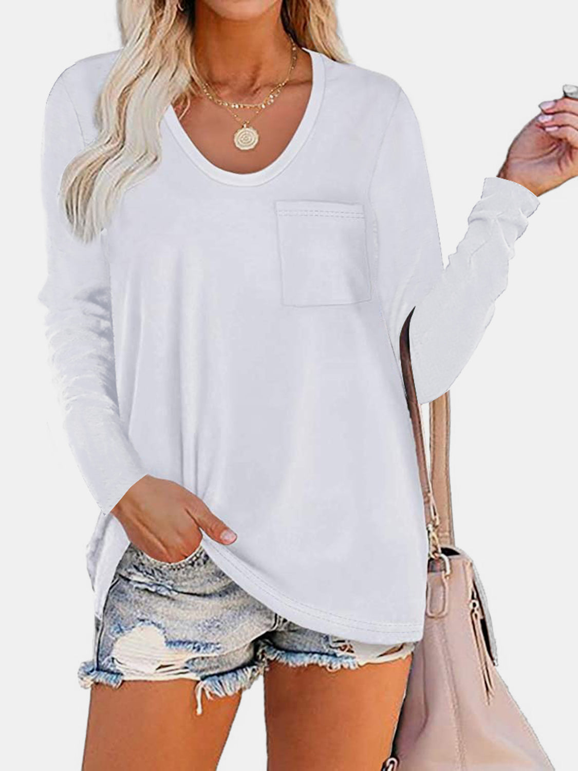 Round Neck Long Sleeve T-Shirt