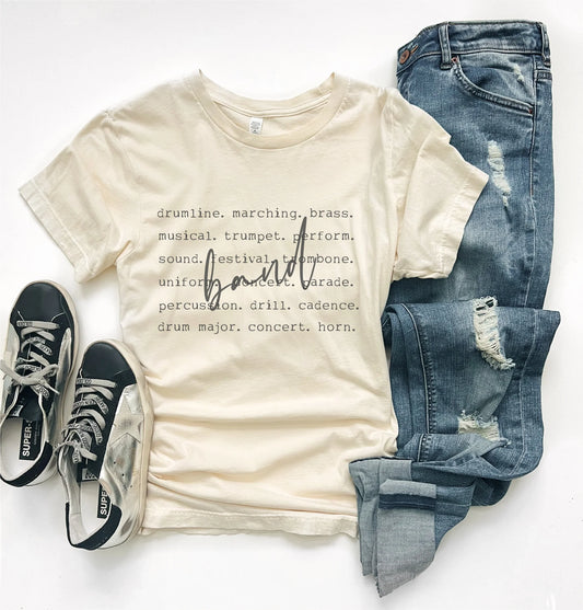 Band - Word Design Tee or Sweatshirt