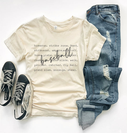 Baseball - Word Design Tee or Sweatshirt