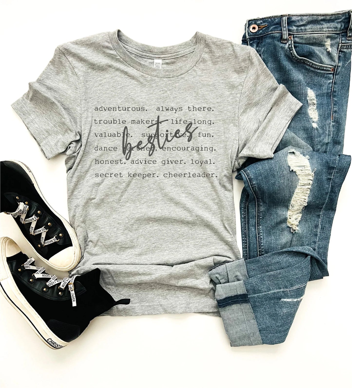 Besties - Word Design Tee or Sweatshirt