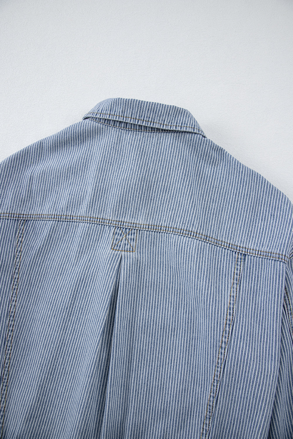 Light Blue Washed Oversized Pocketed Denim Jacket