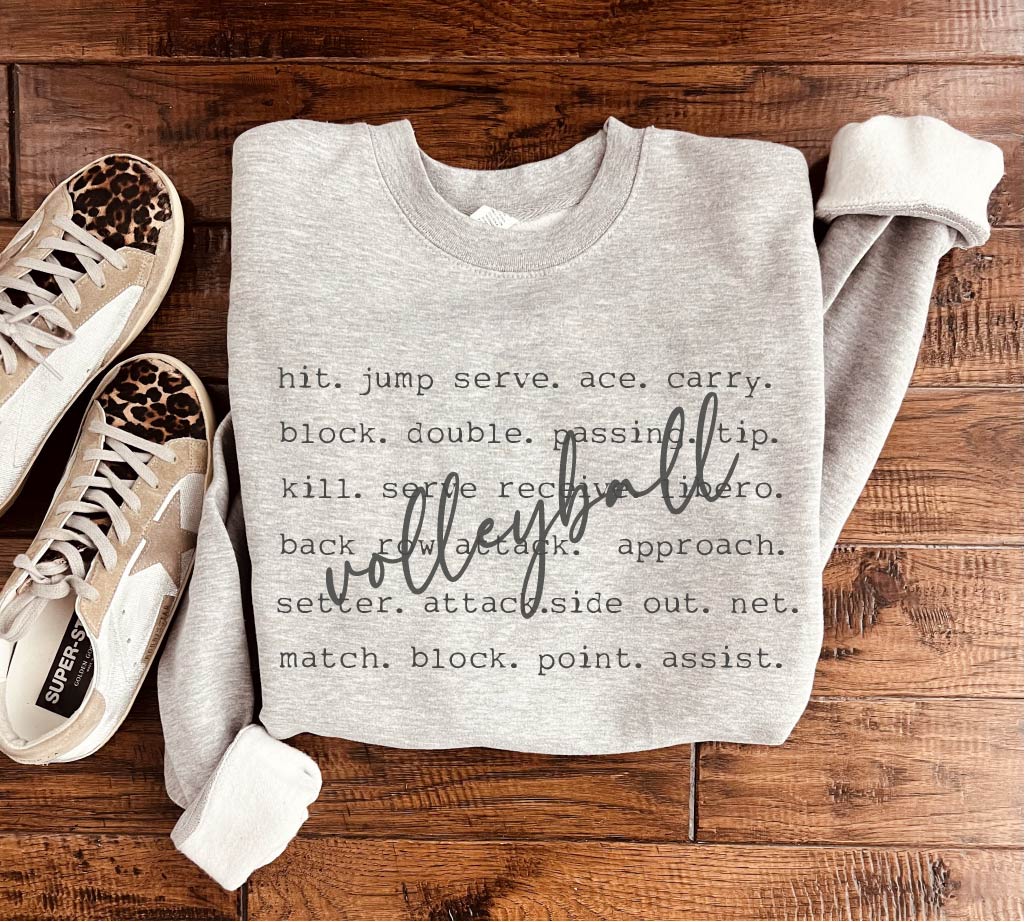 Volleyball - Word Design Tee or Sweatshirt